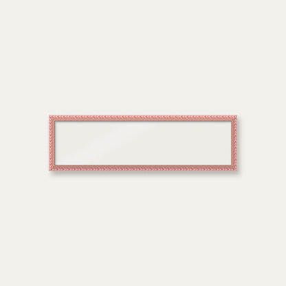 Pink bobbin panoramic frame, 24" x 6", frame only
