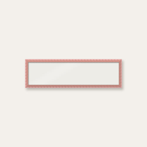 Pink bobbin panoramic frame, 24" x 6", frame only