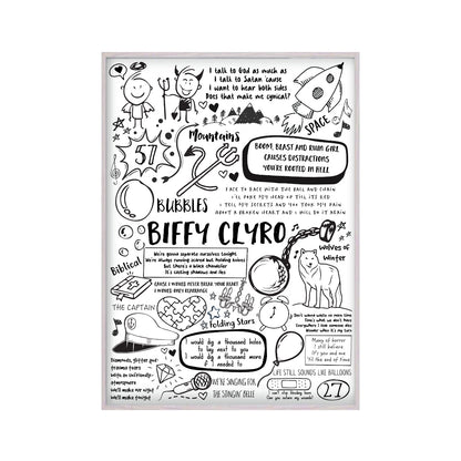 Biffy Clyro Song Lyric Album Print