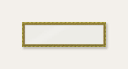 Green bobbin panoramic frame, 24" x 6", frame only