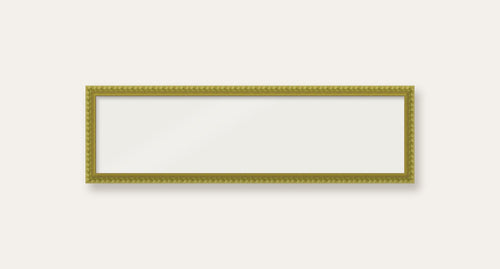 Green bobbin panoramic frame, 24" x 6", frame only