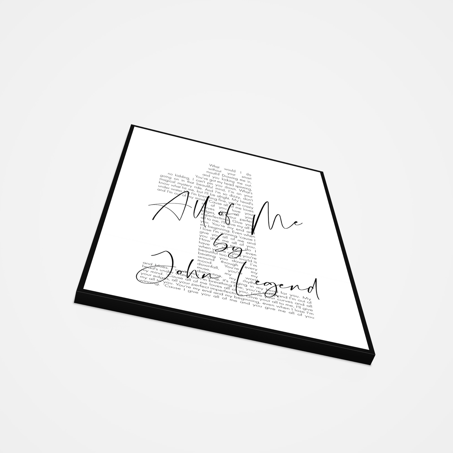 Personalized Song Lyrics Number Print