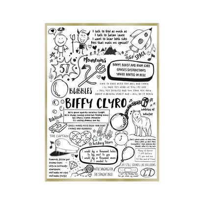 Biffy Clyro Song Lyric Album Print