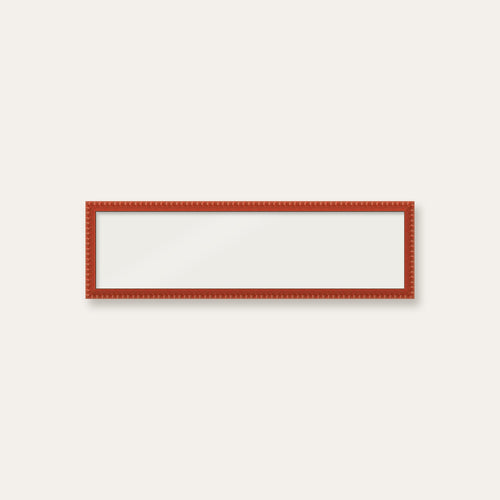Red bobbin panoramic frame, 24" x 6", frame only