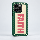 Faith Original Protective Case, matte, on iPhone 15 Pro. Digital product preview.