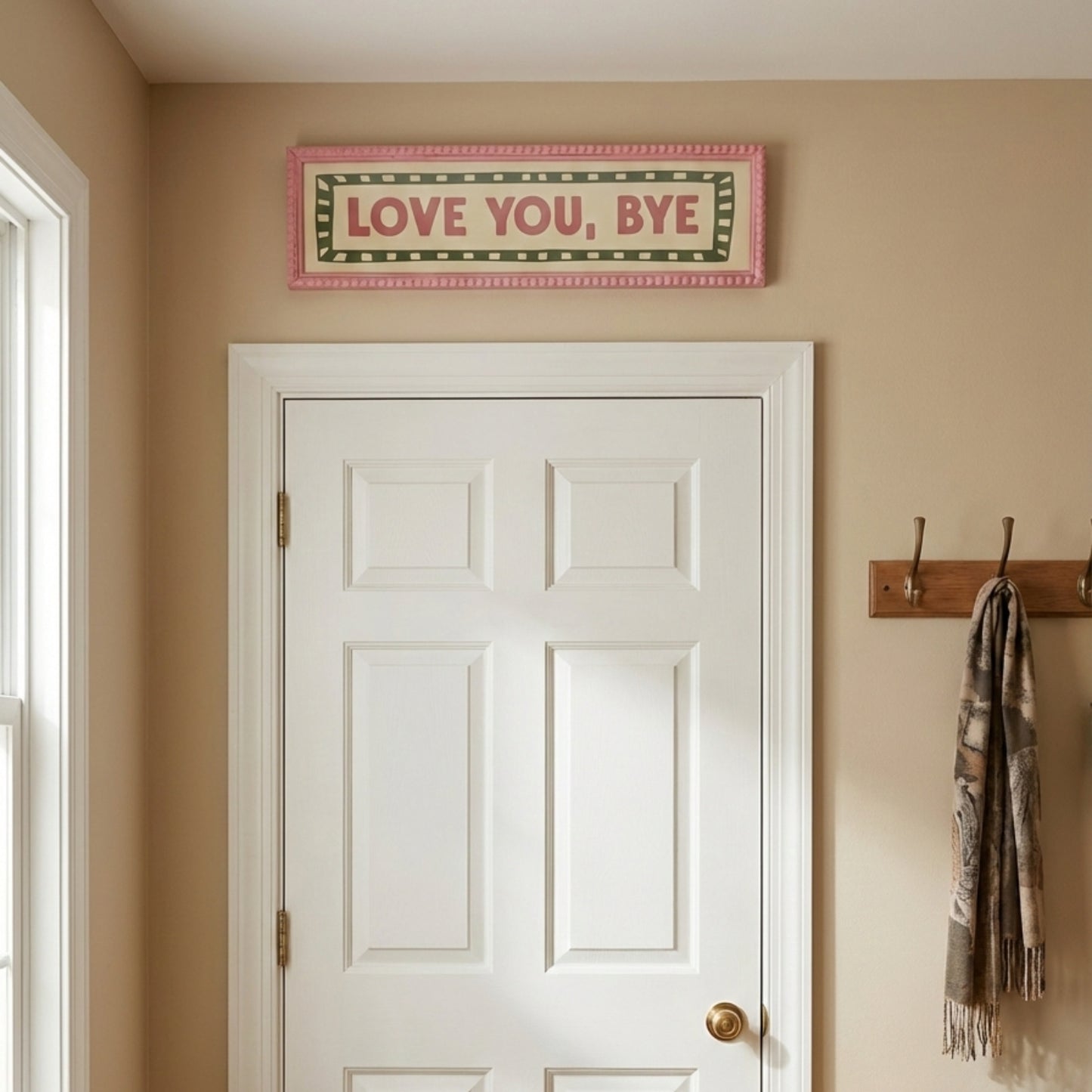 Custom Text Panoramic Wall Art Bobbin Frame