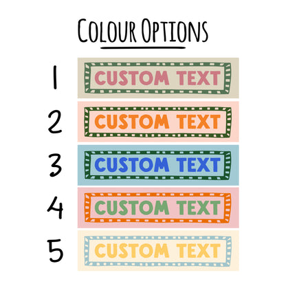 Custom Text Panoramic Wall Art Bobbin Frame