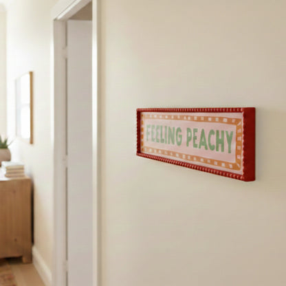 Custom Text Panoramic Wall Art Bobbin Frame