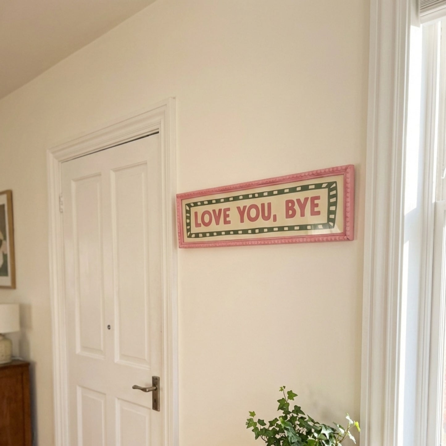 Custom Text Panoramic Wall Art Bobbin Frame