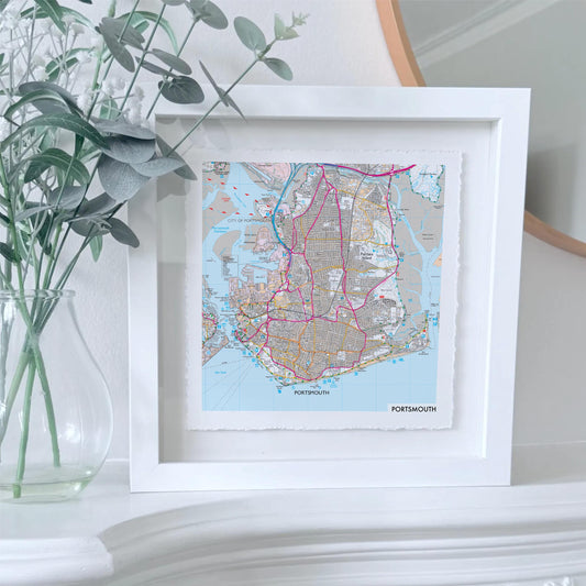 Personalized OS Map Print Float Mounted Frame