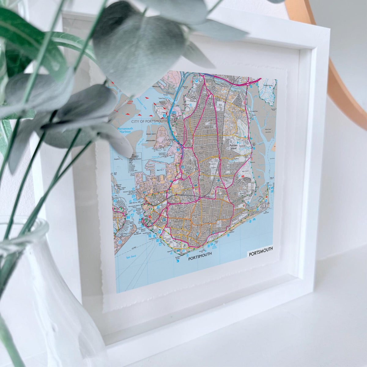 Personalized OS Map Print Float Mounted Frame