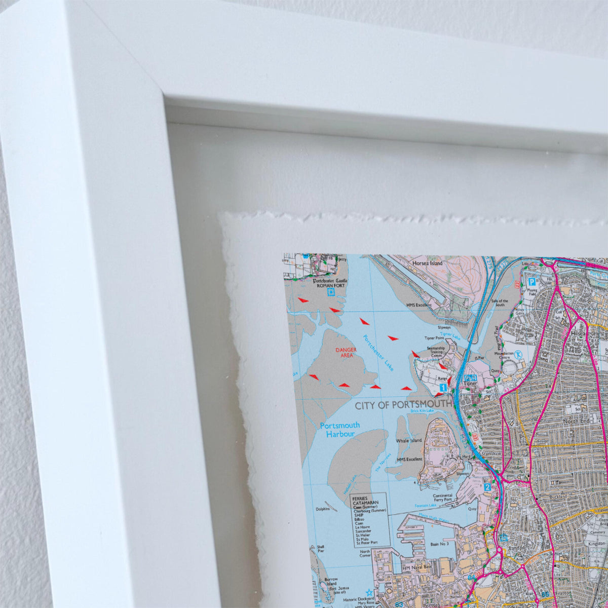 Personalized OS Map Print Float Mounted Frame