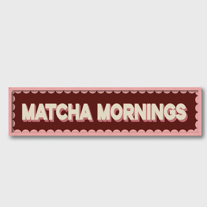 Matcha Mornings Panoramic Print