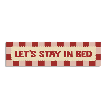 Lets Stay In Bed Panoramic Print