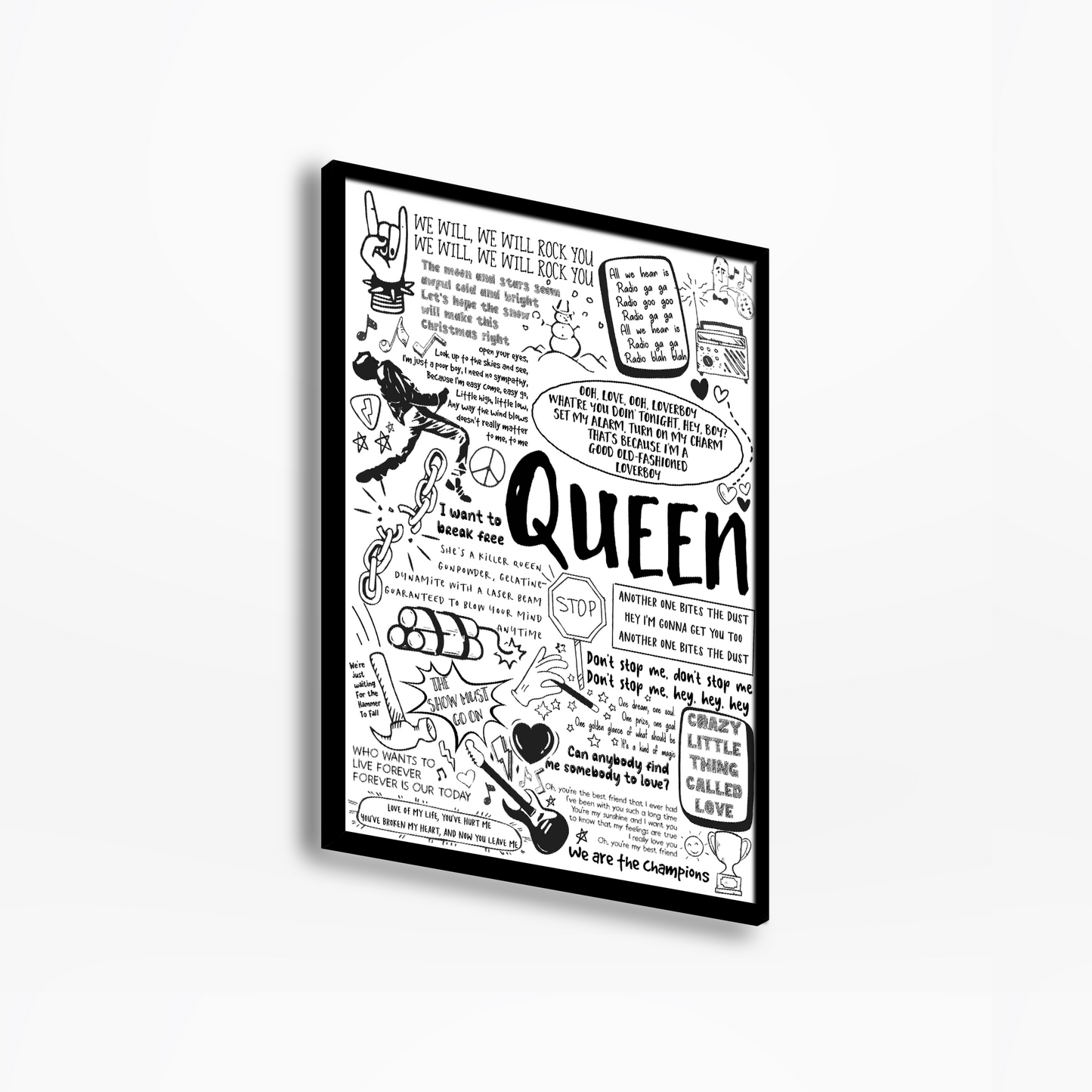 Queen Lyric Album Print