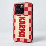 Karma Original Protective Case, matte, on iPhone 15 Pro. Digital product preview.