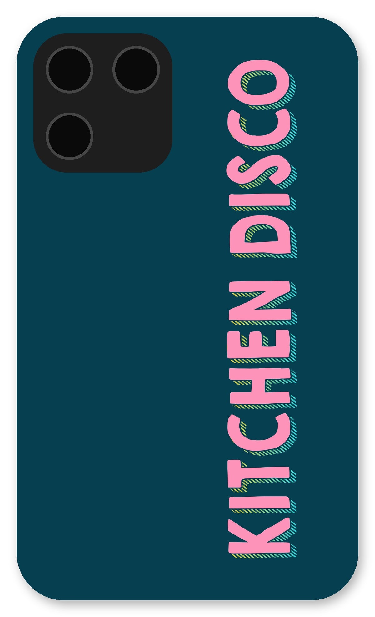 Kitchen Disco Phone Case on an iPhone 17