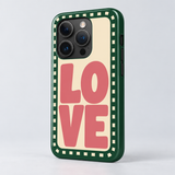 Love Original Protective Case, gloss, on iPhone 15 Pro. Digital product preview.