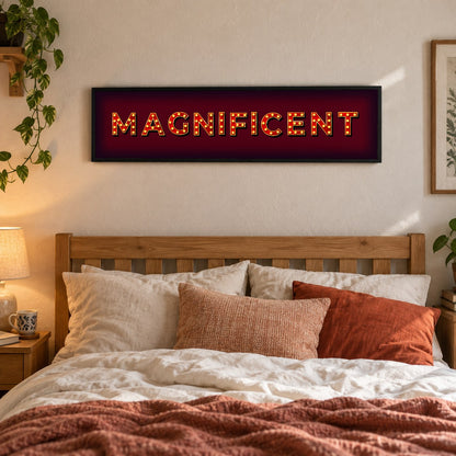 Magnificent Marquee panoramic print in a black frame in a room setting