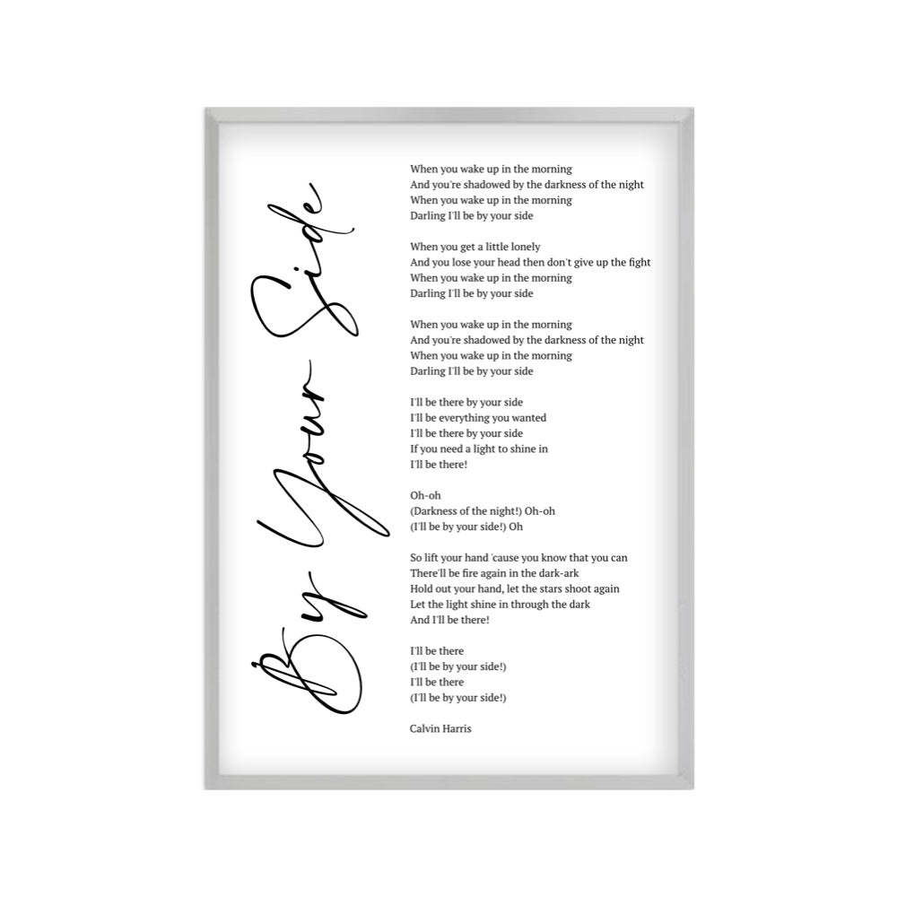 Personalized Song Lyrics Script Print