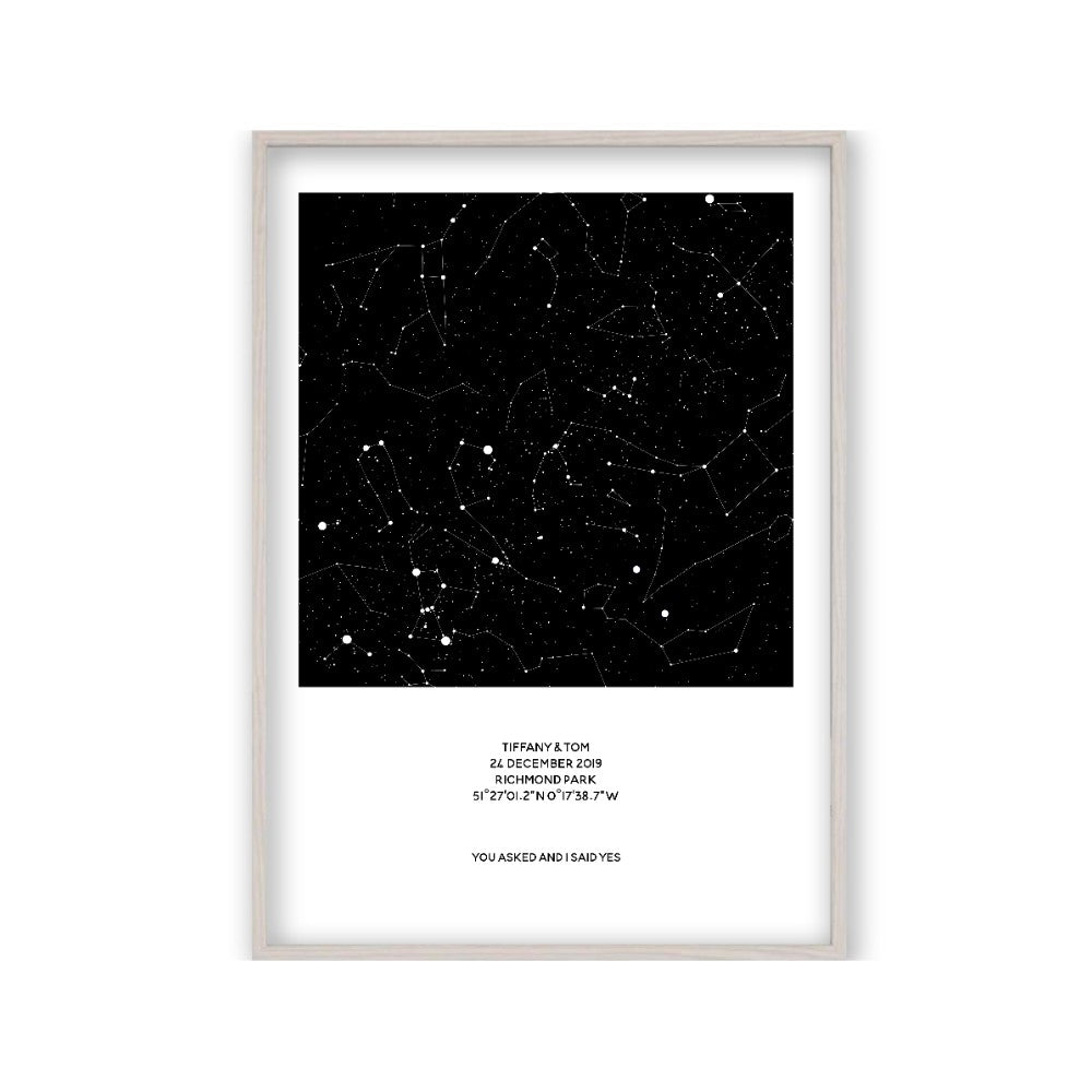 Personalized Night Sky Star Map Print