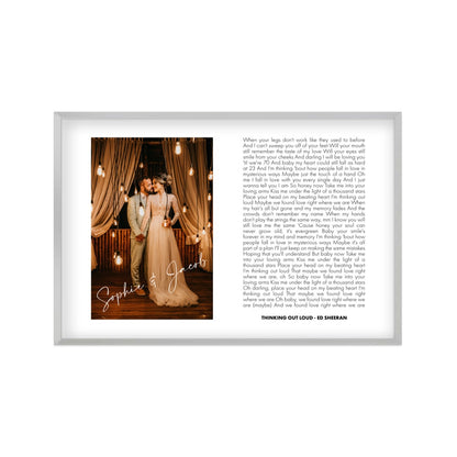 Personalized Song Lyrics And Photo Script Print