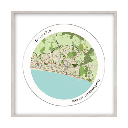 Personalized Circular Map Print - Blim & Blum