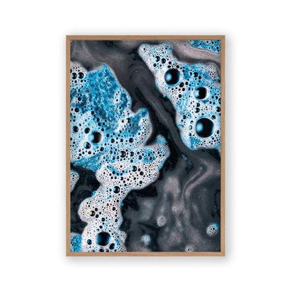 Blue White Paint Swirls No3 Print - Blim & Blum
