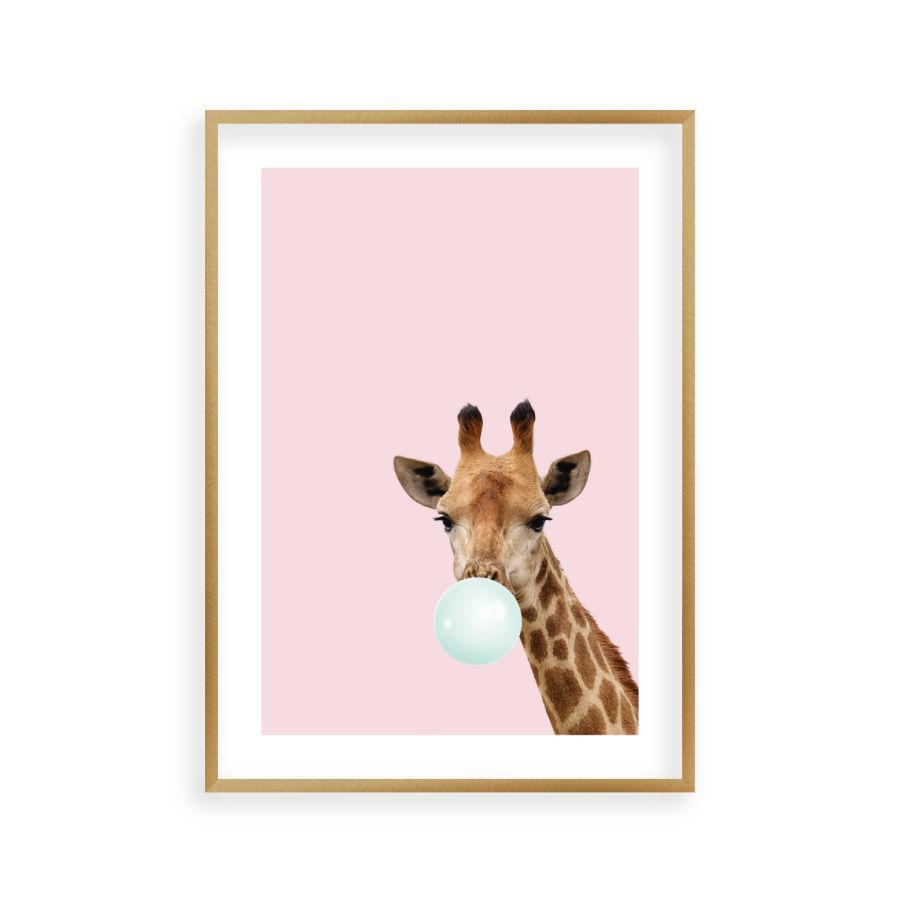 Bubblegum Giraffe Print - Blim & Blum