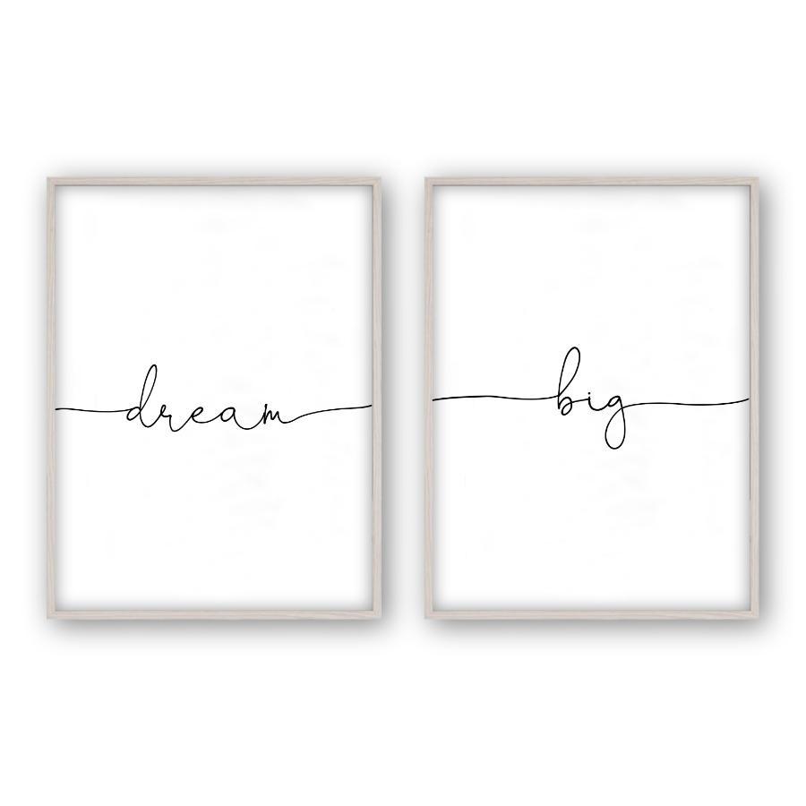 Dream Big - Set Of 2 Prints - Blim & Blum