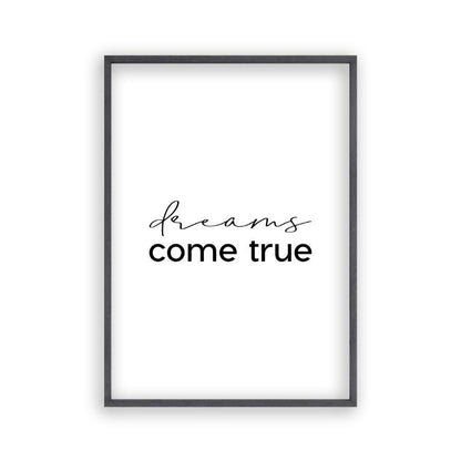 Dreams Come True Print in a black oak frame
