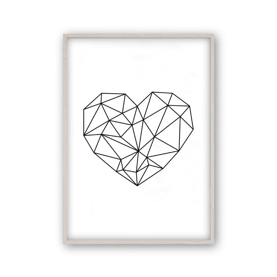 Geometric Heart Print - Blim & Blum