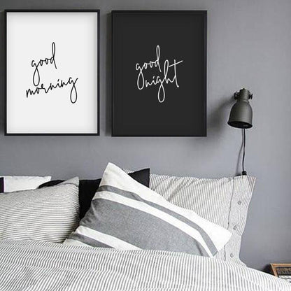 Good Morning Good Night - Set Of 2 Prints - Blim & Blum