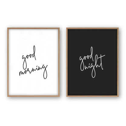 Good Morning Good Night - Set Of 2 Prints - Blim & Blum