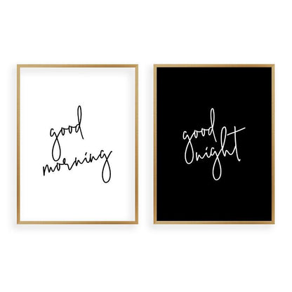 Good Morning Good Night - Set Of 2 Prints - Blim & Blum
