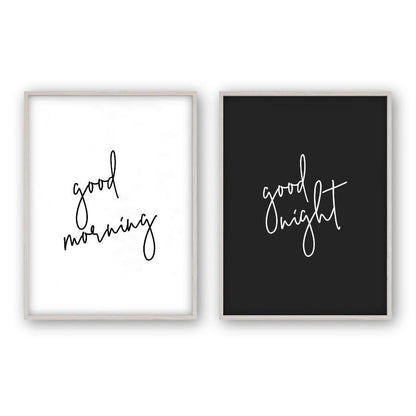 Good Morning Good Night - Set Of 2 Prints - Blim & Blum