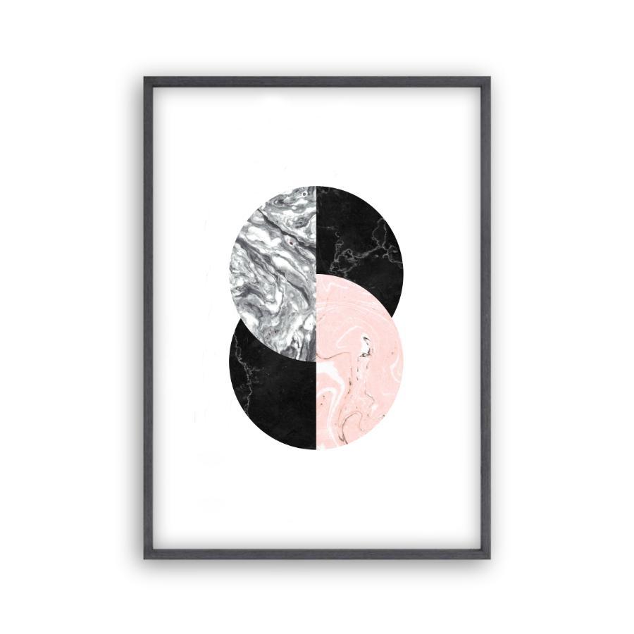 Circles Marble Print