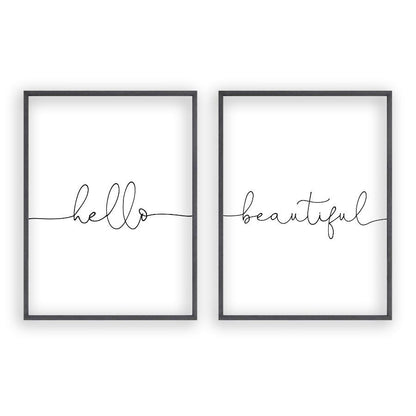 Hello Beautiful - Set Of 2 Prints - Blim & Blum