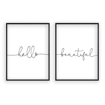 Hello Beautiful - Set Of 2 Prints - Blim & Blum