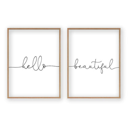 Hello Beautiful - Set Of 2 Prints - Blim & Blum
