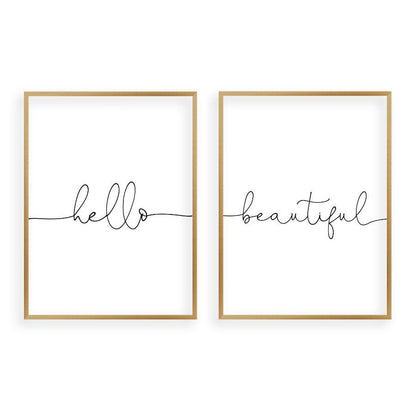Hello Beautiful - Set Of 2 Prints - Blim & Blum