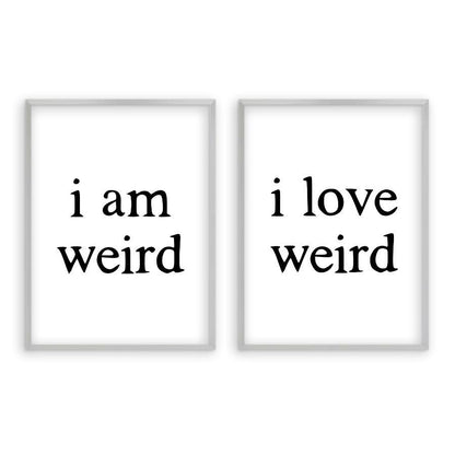 I Am Weird I Love Weird - Set Of 2 Prints - Blim & Blum