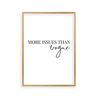 More Issues Than Vogue Print in a brushed copper frame