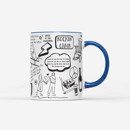 Oasis Doodle Lyrics Mug