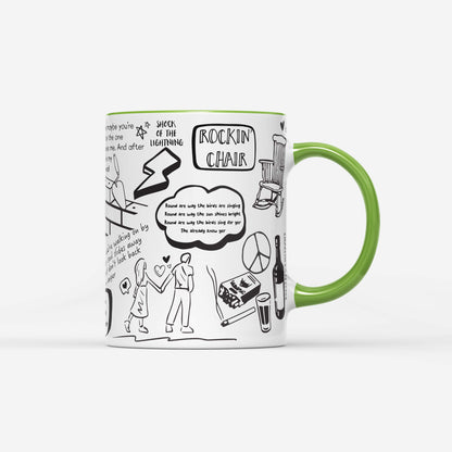 Oasis Doodle Lyrics Mug