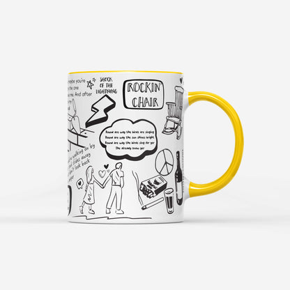 Oasis Doodle Lyrics Mug