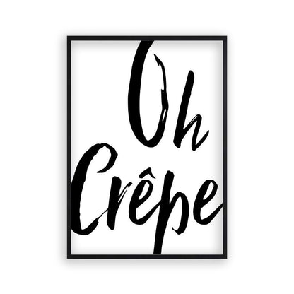 Oh Crepe Print in a matt black frame