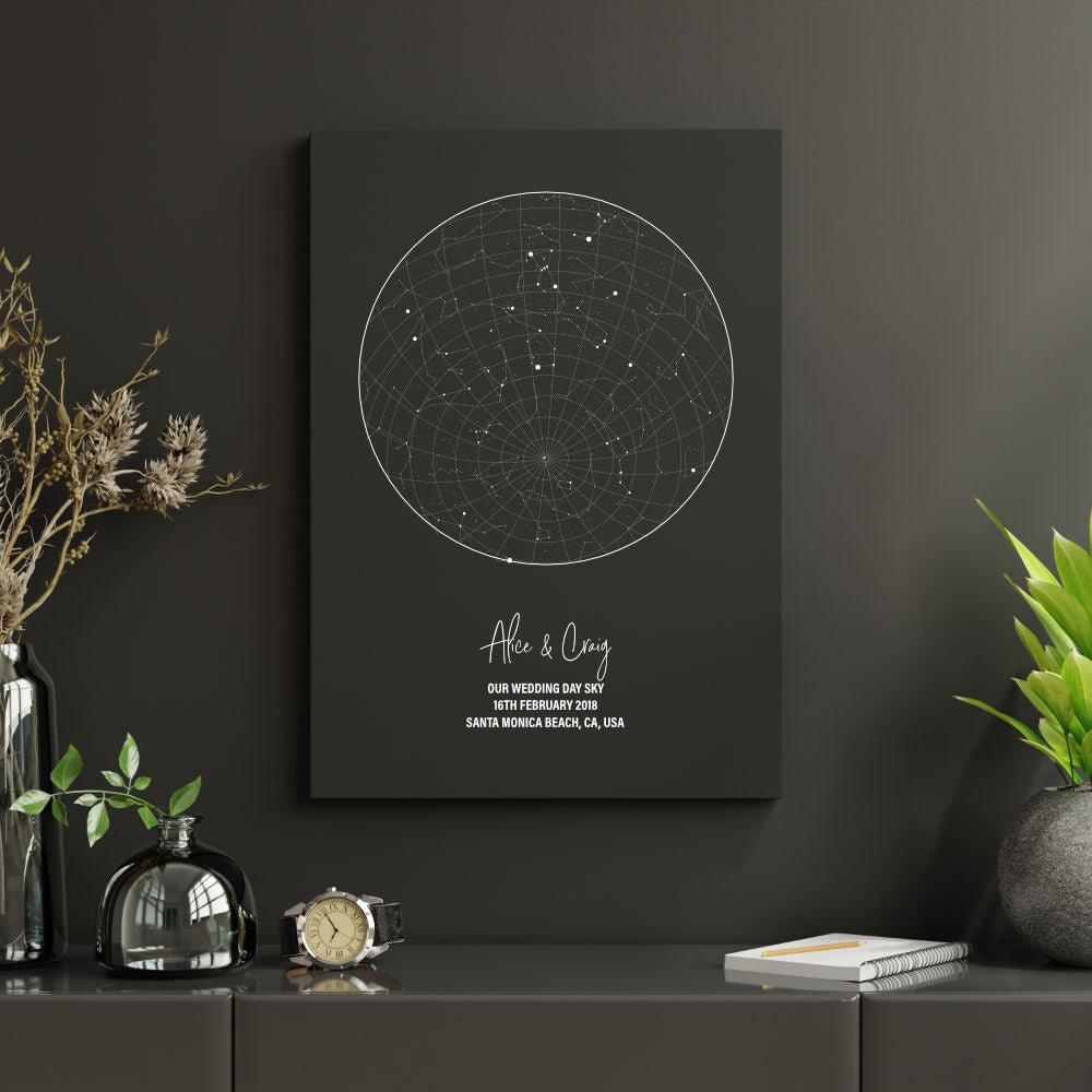 Personalized Star Map Night Sky Print | Anniversary, Wedding, Birthday ...