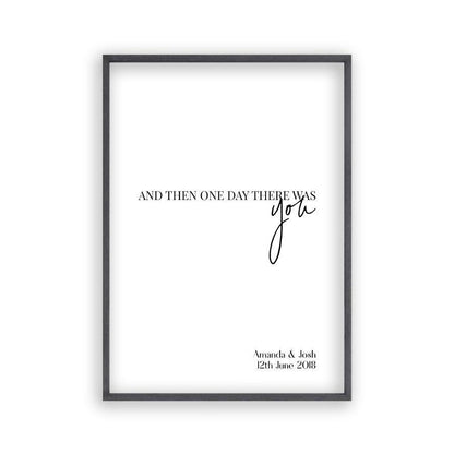 Personalized And Then One Day There Was You Names Print - Blim & Blum