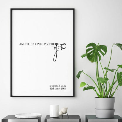 Personalized And Then One Day There Was You Names Print - Blim & Blum